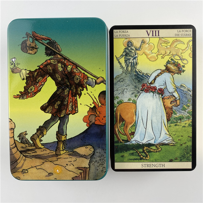 Metal Box Gilded Edition Back  - Tarot Cards Deck With Guidebook ulasan dan harga